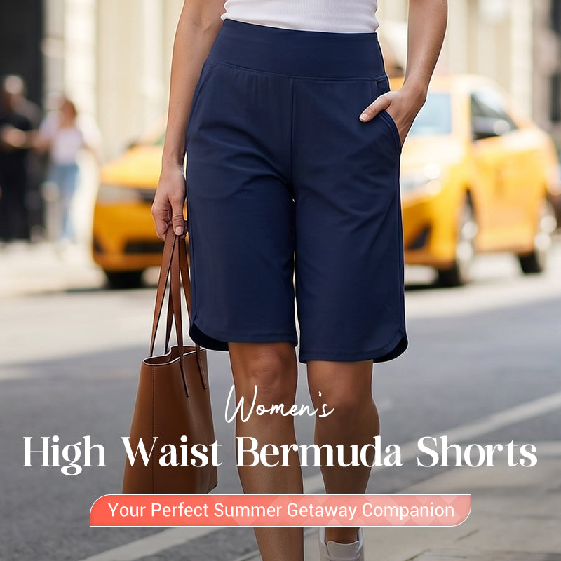 ⏰Last Day Sale 50% OFF🔥Women's High-Waist Yoga Shorts with Pockets