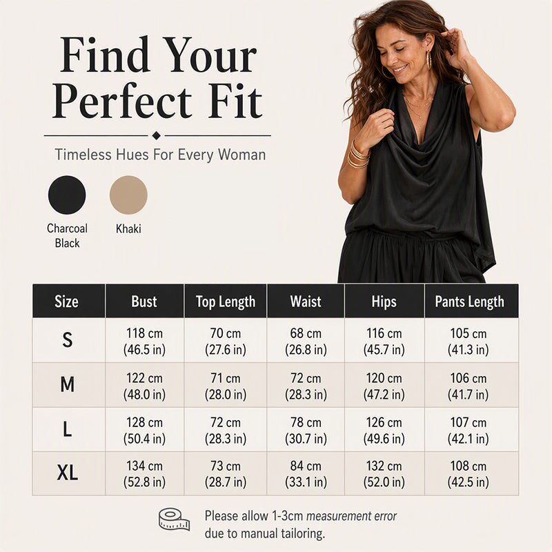 🎁New Arrivals 50% OFF💥 Sleeveless Cowl Neck Jumpsuit – Halter, Wide-Leg, Elegant 🍷