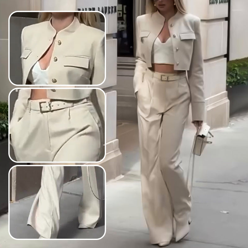 Women's Elegant Top ＆Pants Two Piece Set