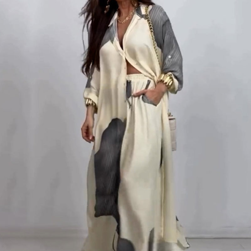 🌸Spring Specials💐 Full Button Down Long Shirt & Drawstring Pants Set