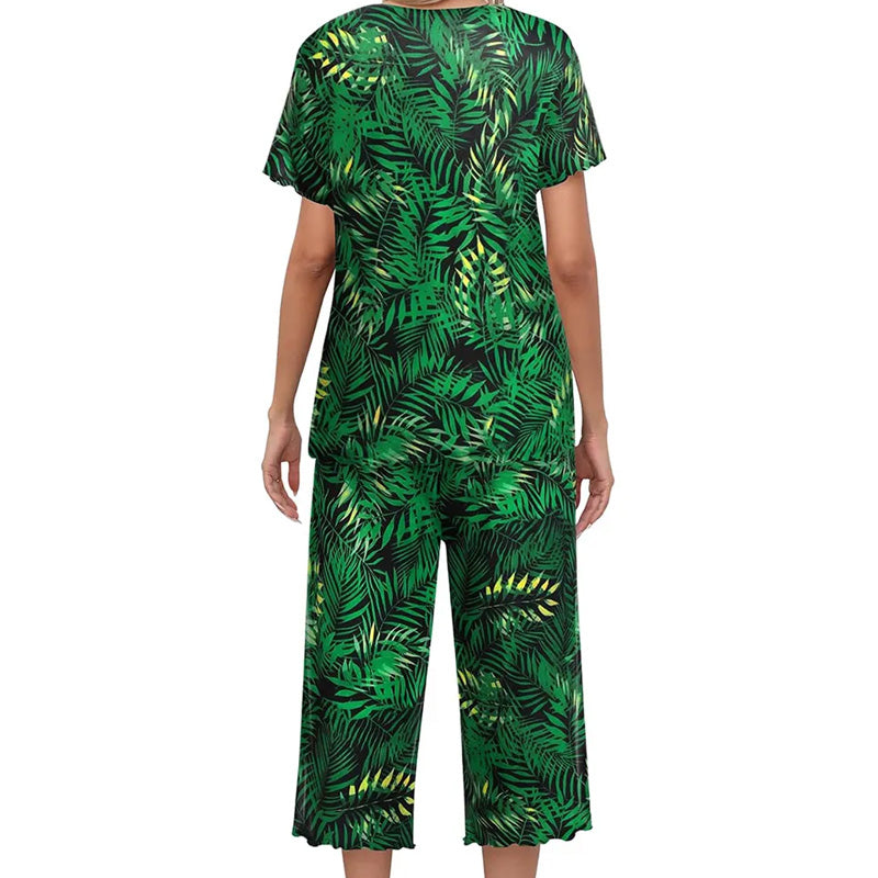 Women's Printed Top & Pants Sleepwear Set