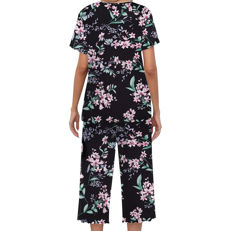 Women's Printed Top & Pants Sleepwear Set