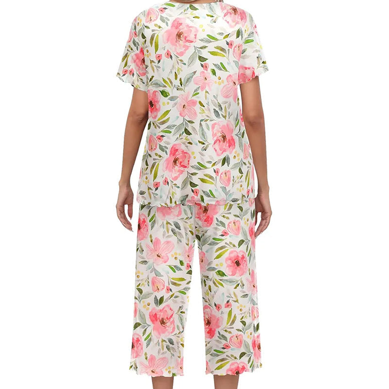Women's Printed Top & Pants Sleepwear Set