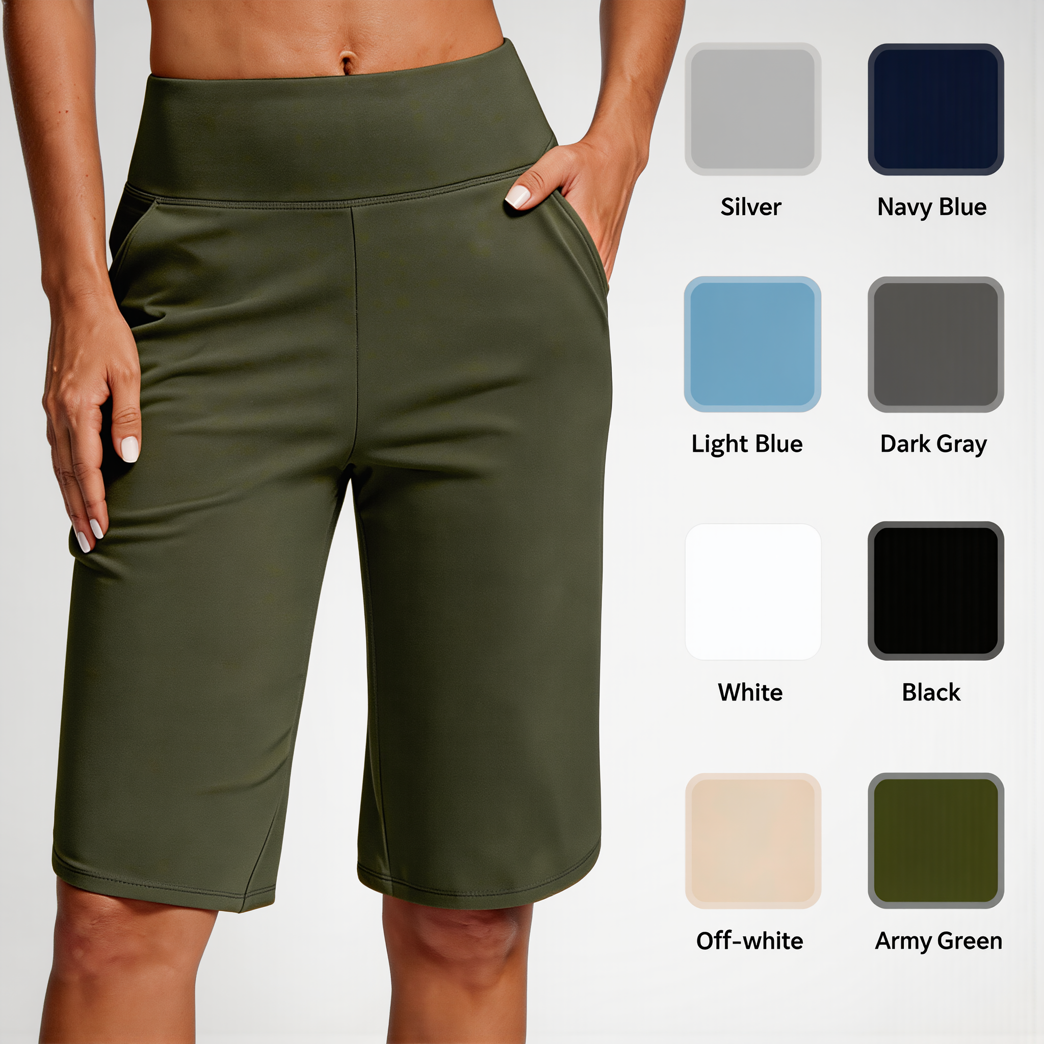 ⏰Last Day Sale 50% OFF🔥Women's High-Waist Yoga Shorts with Pockets