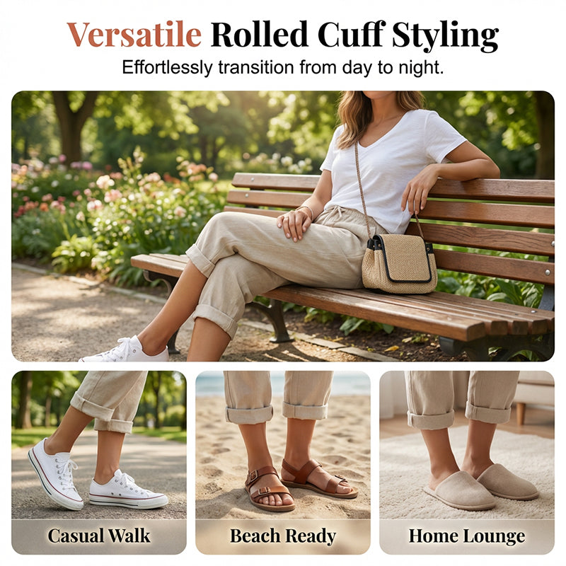 ⏳Limited-time 50% off⏰Women's Casual Cotton Linen Capris👖