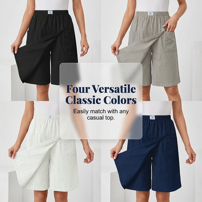 Limited-Time⌛🌿 Flattering Asymmetrical Skort with Essential Pockets – Skirt Elegance Meets Shorts Practicality