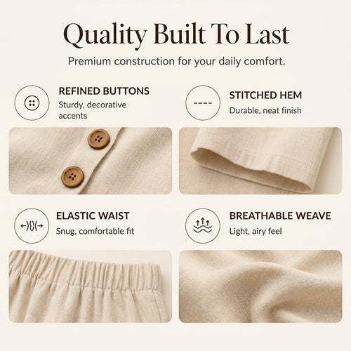 Soft Fabric Wide-Leg Trousers Two-Piece Set