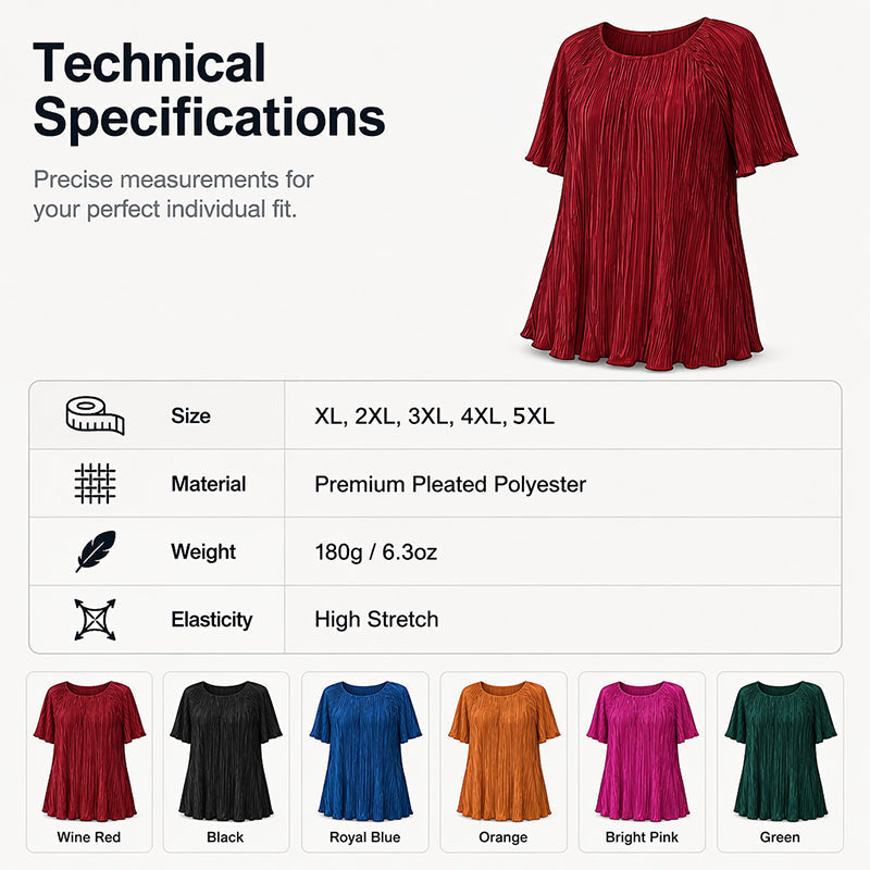 📢Hot Sale 50% OFF 🔥Plus Size Flattering Pleated Top