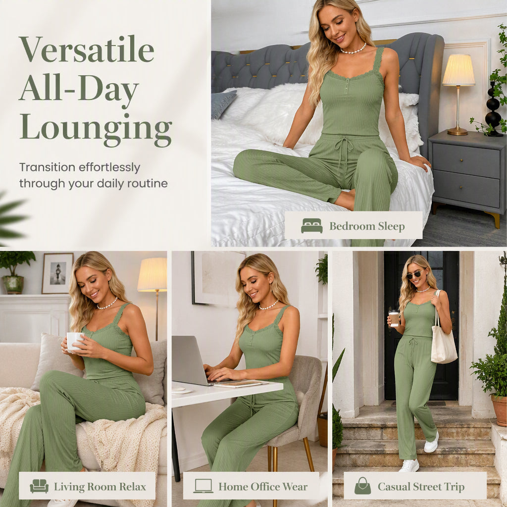 Women's Summer Lace Camisole Pajama Set