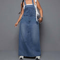 Women's Plus Size Denim Overall Maxi Dress