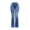 ⏰Last Day Sale 50% Off💃Women High Waisted Distressed Flare Jeans