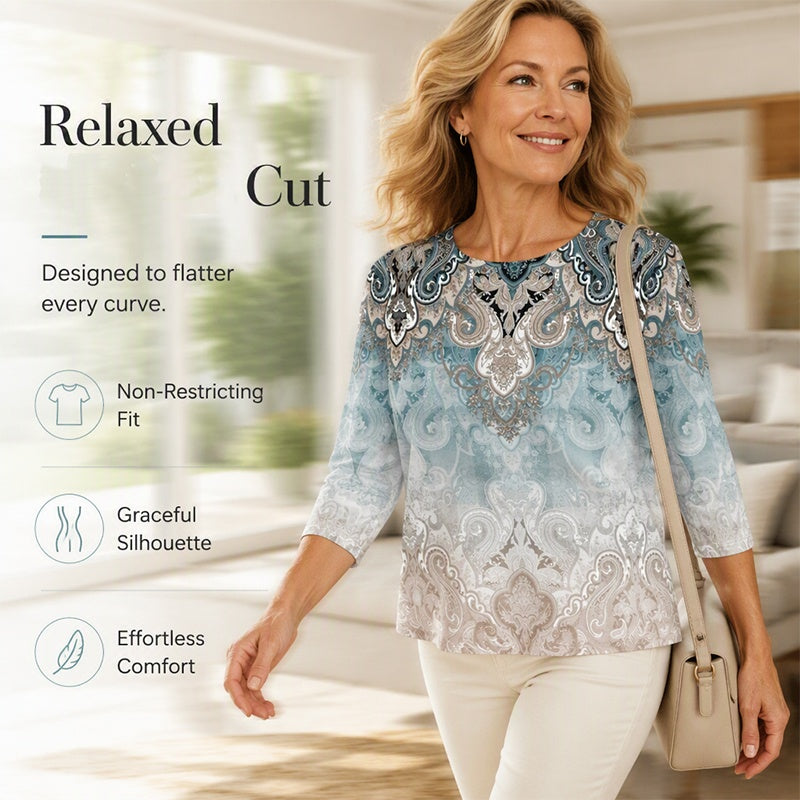 ⌛Limited-Time Offer-Women's Fashion Printed Crew Neck T-Shirt