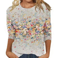 ⌛Limited-Time Offer-Women's Fashion Printed Crew Neck T-Shirt