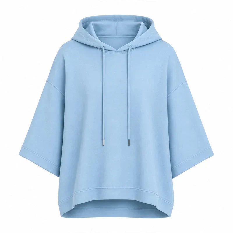 Women's Loose-Fitting Wide-Sleeved Sweatshirt
